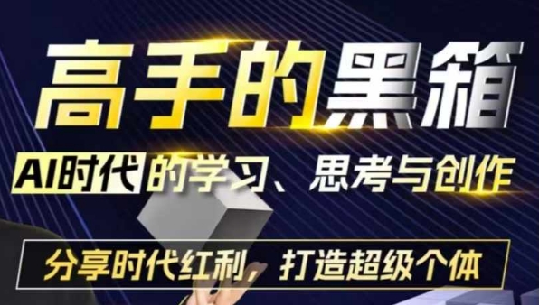 高手的黑箱:AI时代学习、思考与创作-分红时代红利,打造超级个体-最全资源库