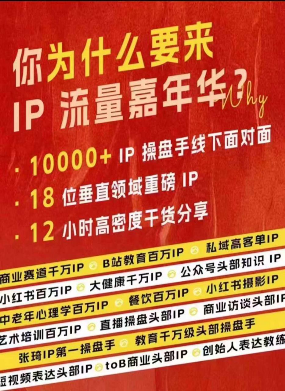 群响IP流量嘉年华，​现场视频+IP江湖2024典藏版PPT-最全资源库