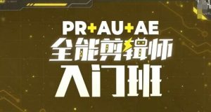 PR+AU+AE全能剪辑师入门班，剪辑入门必学课程-最全资源库