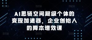 AI思链空间超级个体的变现加速器，企业创始人的降本增效课-最全资源库