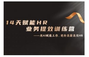 14天ChatGPT赋能HR业务提效训练营,从小白到应用高手-最全资源库