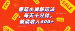 番茄小说新玩法，利用现有AI工具无脑操作，每天十分钟被动收益4张【揭秘】-最全资源库
