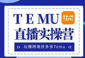 Temu直播实战营，玩赚跨境拼多多Temu，国内电商卷就出海赚美金-最全资源库