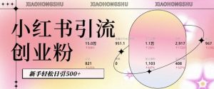 小红书私域引流无脑操作法:AI生成内容,粉丝自动转化,新手轻松日引500+创业粉-最全资源库