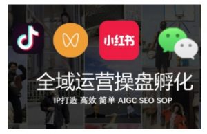 全域运营操盘(抖音+私域+小红书)，IP打造高效简单-最全资源库