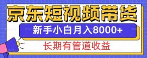 京东短视频带货新玩法，长期管道收益，新手也能月入8000+-最全资源库