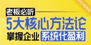 【老板必听】5大核心方法论,掌握企业系统化盈利密码-最全资源库