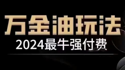 2024最牛强付费，万金油强付费玩法，干货满满，全程实操起飞（更新12月）-最全资源库