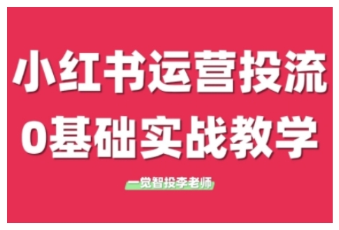 小红书运营投流，小红书广告投放从0到1的实战课，学完即可开始投放-最全资源库