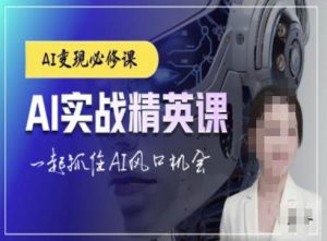 AI实战精英课，chatgptAI实战教程，一起抓住AI风口的机会-最全资源库