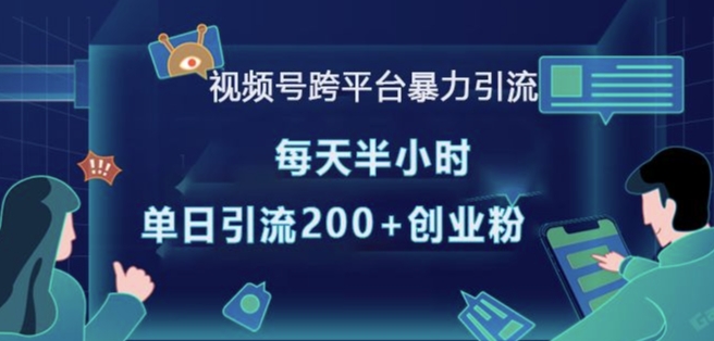 视频号跨平台暴力引流，每天半小时，单日引流200+精准创业粉-最全资源库
