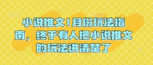 小说推文1月份玩法指南,终于有人把小说推文的玩法讲清楚了!-最全资源库