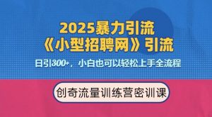2025最新暴力引流方法，招聘平台一天引流300+，日变现多张，专业人士力荐-最全资源库