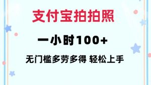 支付宝拍拍照一小时100+无任何门槛多劳多得一台手机轻松操做【揭秘】-最全资源库