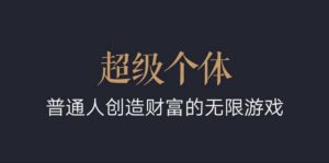 超级个体:2024-2025翻盘指南,普通人创造财富的无限游戏-最全资源库