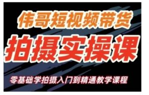 短视频带货拍摄实操课，零基础学拍摄入门到精通教学-最全资源库