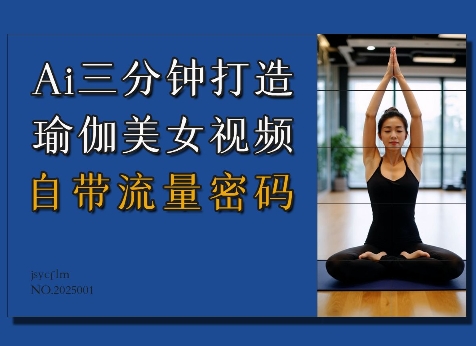 Ai3分钟打造瑜伽美女视频，自带流量密码-最全资源库