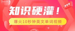 知识硬灌,1分钟教会你,利用AI制作爆火10秒钟记一个英文单词视频-最全资源库