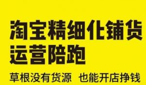 淘宝精细化铺货运营陪跑(部分更新至2025)，草根没有货源 也能开店挣钱-最全资源库