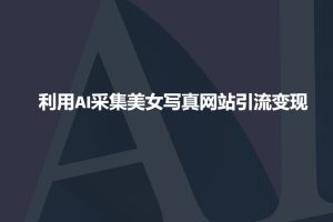 利用AI采集美女写真网站引流变现，引流嘎嘎的-最全资源库