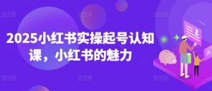 2025小红书实操起号认知课，小红书的魅力-最全资源库