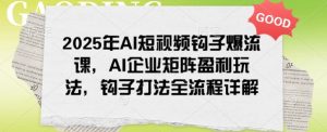 2025年AI短视频钩子爆流课，AI企业矩阵盈利玩法，钩子打法全流程详解-最全资源库