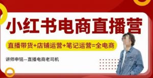 小红书电商直播训练营，直播带货+店铺运营+笔记运营-最全资源库