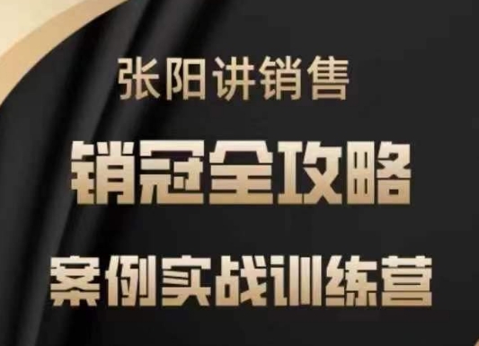 张阳讲销售实战训练营，​案例实战训练，销冠全攻略-最全资源库