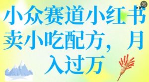 小众赛道小红书卖小吃配方，操作简单，月入过W-最全资源库