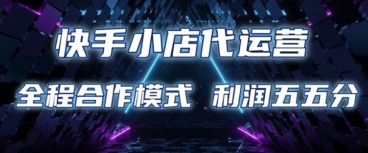 快手小店代运营 限时托管计划 合作模式 利润五五分成【揭秘】-最全资源库