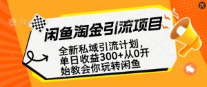 闲鱼淘金私域引流计划,从0开始玩转闲鱼,副业也可以挣到全职的工资-最全资源库