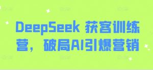 DeepSeek 获客训练营,破局AI引爆营销-最全资源库
