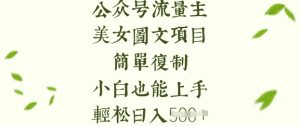 流量主长期收益项目,美女图片简单复制,小白也能上手,轻松日入5张-最全资源库