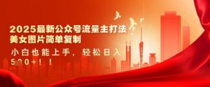 2025最新公众号流量主打法,美女图片简单复制,小白也能上手,轻松日入5张-最全资源库