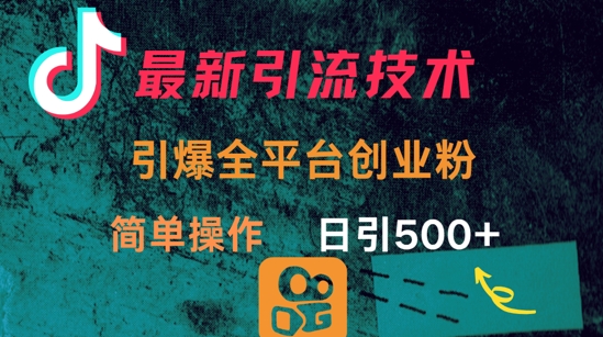 最新引流方法,引爆全平台的一个创业粉,简单操作日引300+-最全资源库