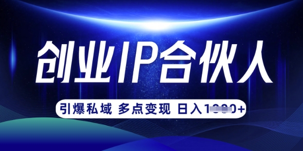 云帆·创业ip合伙人打造3.0，从0到1教你做网创，实现月入过W-最全资源库
