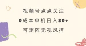 视频号点点关注，0成本单号80+，可矩阵，绿色正规，长期稳定【揭秘】-最全资源库