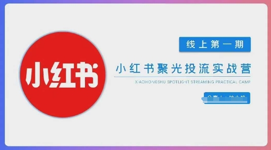 小红书聚光陪跑第一期,教你从0到1玩转小红书聚光投流,搭建小红书付费投流团队,更快的见到效果-最全资源库