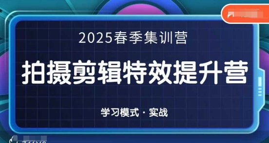 2025春季拍剪全能集训营，拍摄剪辑特效提升营-最全资源库