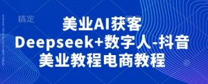美业AI获客Deepseek+数字人-抖音美业教程电商教程-最全资源库