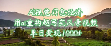AI视觉疗愈经济:用ai重构超写实风景视频,单日变现多张-最全资源库