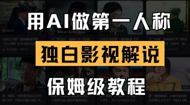用AI做第一人称独白影视解说,手把手教学,保姆级教程-最全资源库