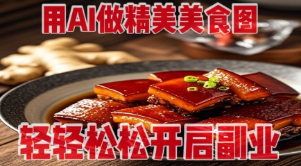 用AI做精美美食图,无需专业设备拍摄,轻轻松松开启副业-最全资源库
