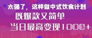 疯狂爆火！小红书等平台的女性中餐养生视频，小白轻松制作，快速拿到结果-最全资源库