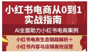 2025小红书电商全链路运营，Ai全面助力小红书电商案例-最全资源库