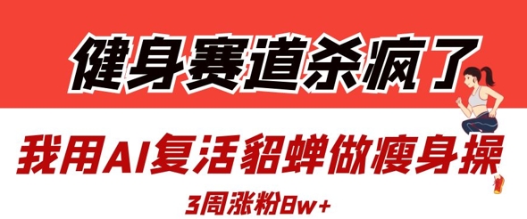 健身赛道杀疯了?我用AI复活貂蝉做瘦身操,3周涨粉8W-最全资源库