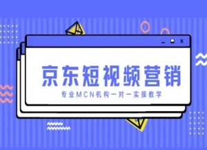 京东短视频营销项目，专业MCN机构一对一实操教学-最全资源库