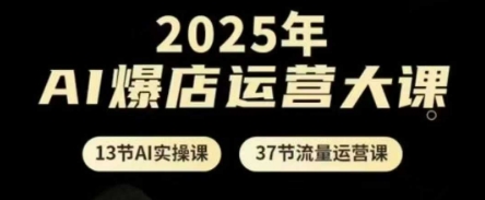 2025年AI爆店运营大课，13节AI实操课+37节流量运营课-最全资源库