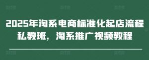 2025年淘系电商标准化起店流程私教班，淘系推广视频教程-最全资源库
