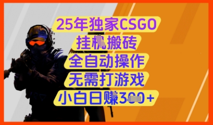 25年独家CSGO挂G搬砖,全自动操作,无需打游戏,小白日入3张+【揭秘】-最全资源库